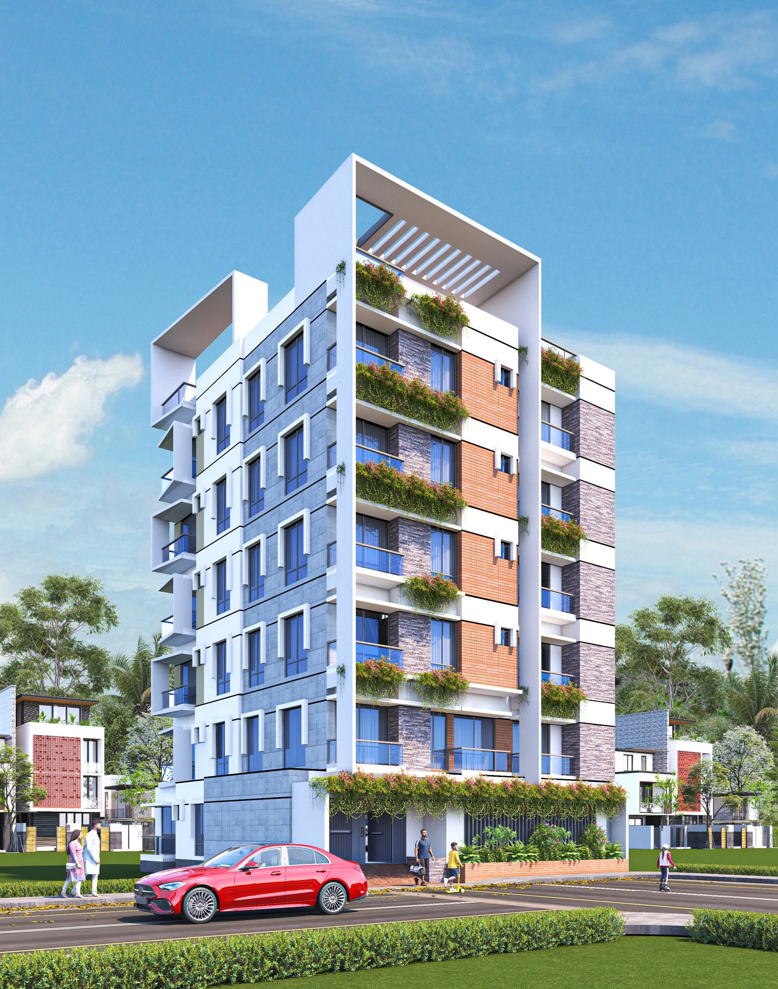 Modern Residential Apartments, Shah Makhdum, Rajshahi